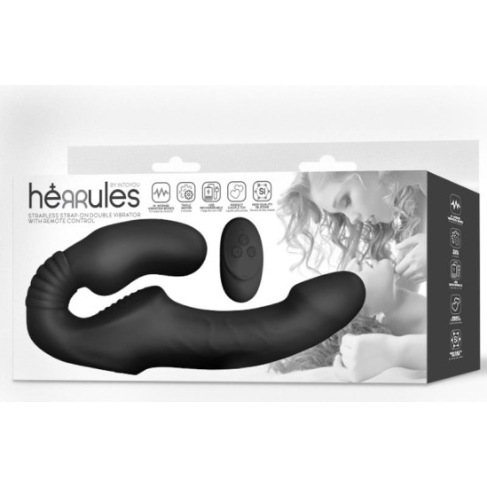 Intoyou Strapless Strapon Double Vibrator with Remote Control