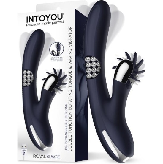 Intoyou Royalspace Vibe with Rotating Tongues and 360? Internal Beads Blue