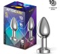 Afterdark Dimpor Chrome Anal Plug with Vibration and Magnetic USB Size S