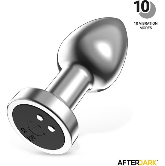 Afterdark Dimpor Chrome Anal Plug with Vibration and Magnetic USB Size S