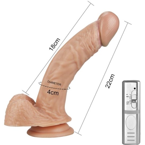 Lovetoy Dildo Real Extreme with Vibration 8.5 Flesh