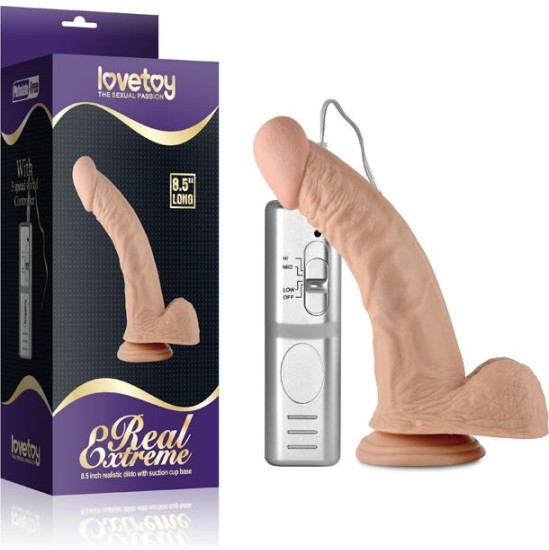 Lovetoy Dildo Real Extreme with Vibration 8.5 Flesh