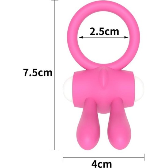 Lovetoy Vibrating Cockring Power Clit Pink