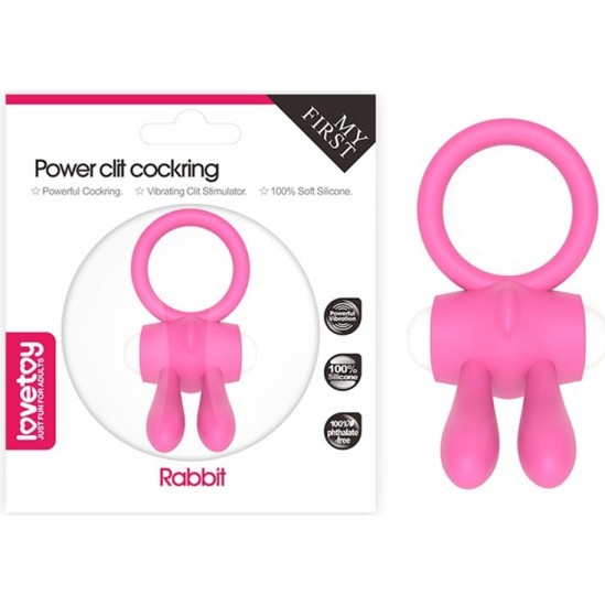 Lovetoy Vibrating Cockring Power Clit Pink