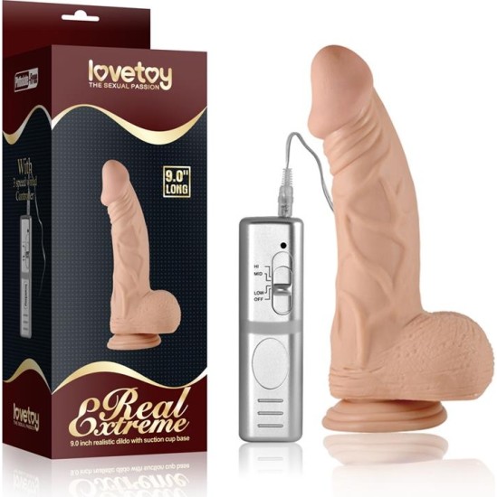 Lovetoy Dildo Real Extreme Dildo with Vibration 9 Flesh