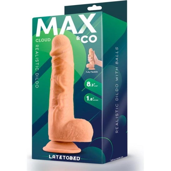 Max & Co Cloud Realistic Dildo with Testicles 8.3 Flesh