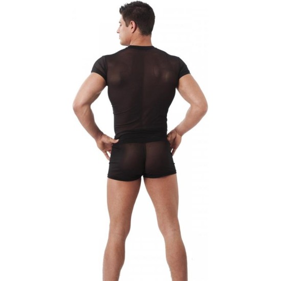 Amorable Fishnet Short Sleeve T-shirt Black