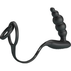 Prettylove Butt Plug and Penis Ring with Vibration