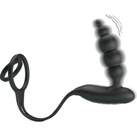 Prettylove Butt Plug and Penis Ring with Vibration