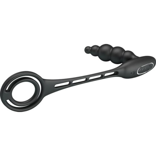 Prettylove Butt Plug and Penis Ring with Vibration