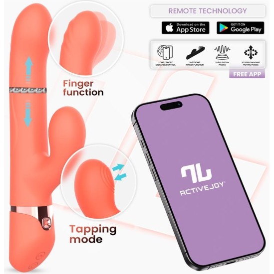 Intoyou App Series Mindy Vibe with Up and Down Beads Ring, Finger and Pulsation with APP