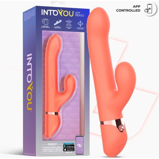 Intoyou App Series Mindy Vibe with Up and Down Beads Ring, Finger and Pulsation with APP
