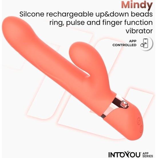 Intoyou App Series Mindy Vibe with Up and Down Beads Ring, Finger and Pulsation with APP