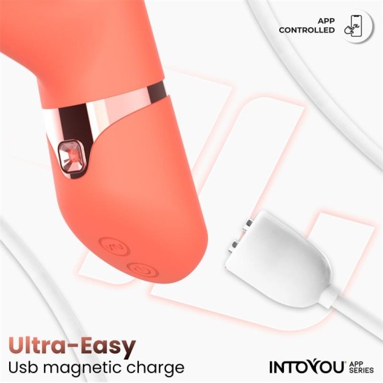 Intoyou App Series Mindy Vibe with Up and Down Beads Ring, Finger and Pulsation with APP
