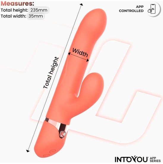 Intoyou App Series Mindy Vibe with Up and Down Beads Ring, Finger and Pulsation with APP