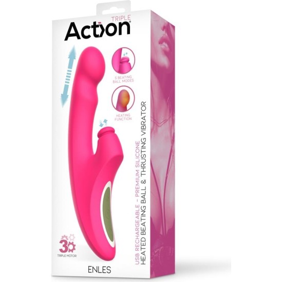 Action Enles Vibe with Beating Ball, Thrusting y Heat Function