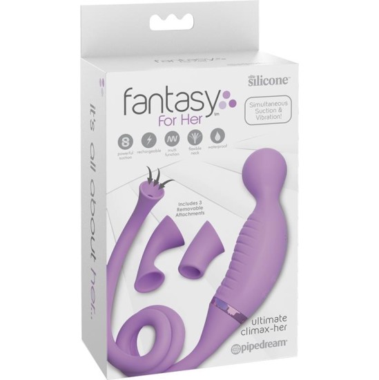 Fantasy For Her Climax-Her Vibe and Clitoris Stimulator Silicone USB