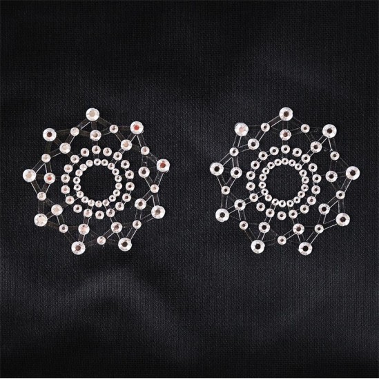 Latetobed Bdsm Line Snowflake Nipple Covers White