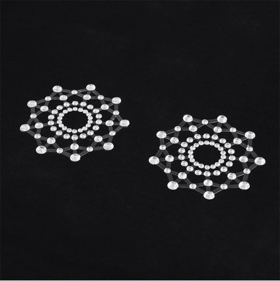 Latetobed Bdsm Line Snowflake Nipple Covers White