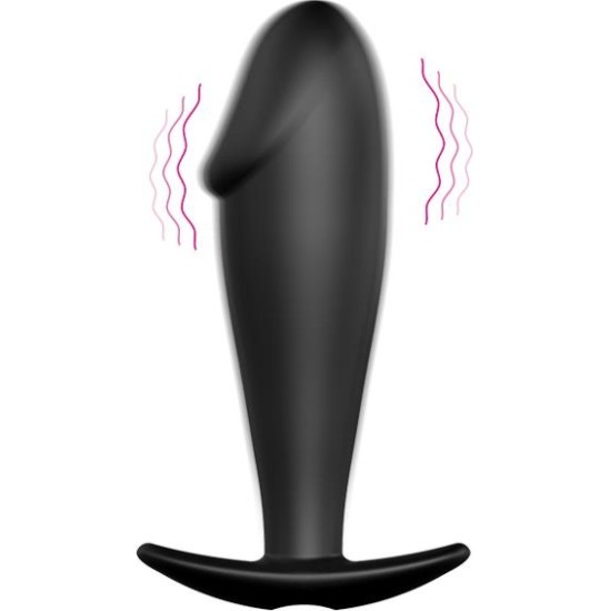 Prettylove Anal Plug Black with Remote Control