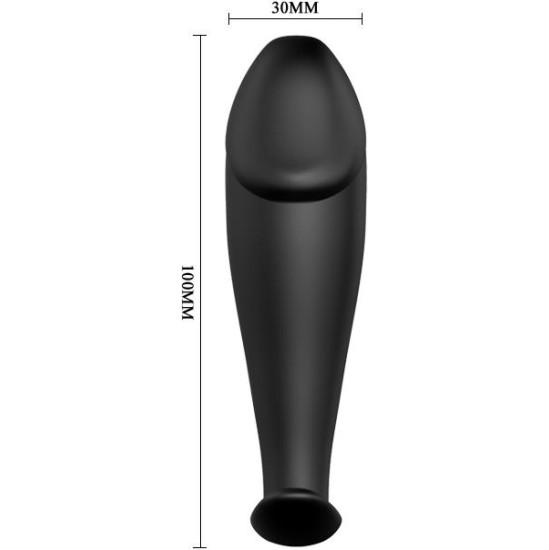 Prettylove Anal Plug Black with Remote Control