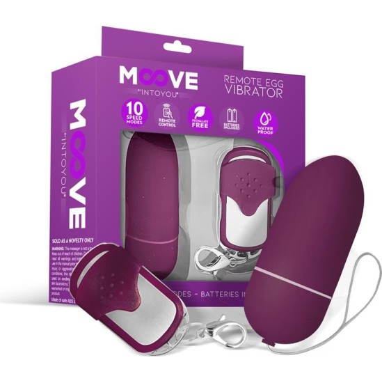Moove Vibrating Egg with Remote Control Dark Purple