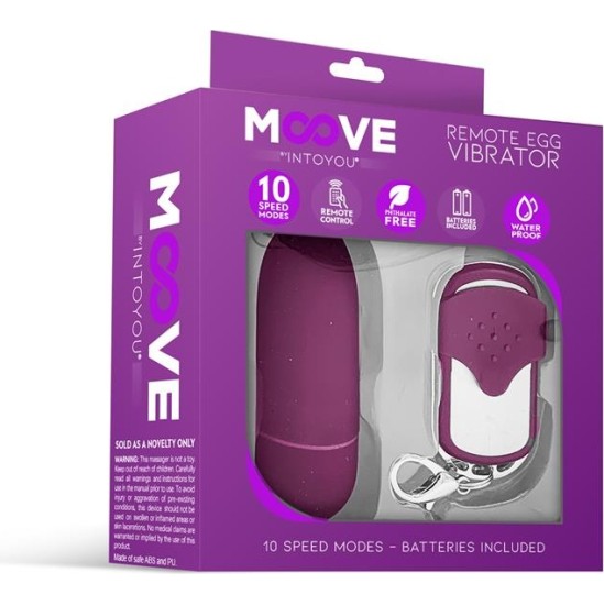 Moove Vibrating Egg with Remote Control Dark Purple