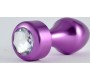 Lovetoy Butt Plug Purple Rosebud with Jewel