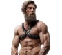 Fetish Submissive Attitude MENS ADJUSTABLE ECO-LEATHER CROSS CHEST BULLDOG HARNESS