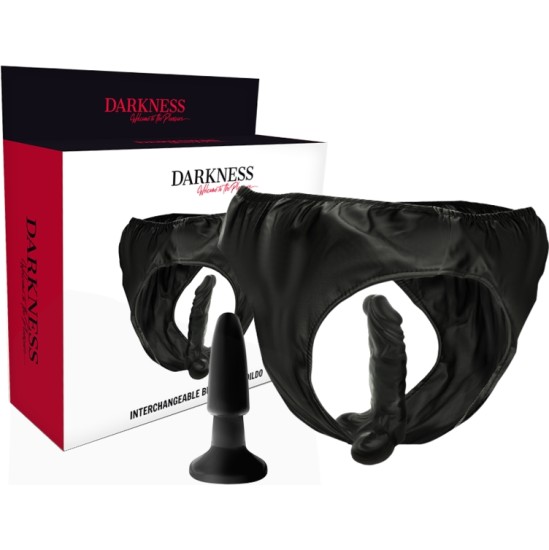 Darkness Sensations DARKNESS - PANTIES WITH PLUG AND INTERCHANGEABLE DILDO
