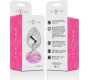 Intense Anal Toys INTENSE - ALUMINUM METAL ANAL PLUG WITH PINK CRYSTAL SIZE M