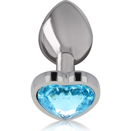 Intense Anal Toys INTENSE - ALUMINUM METAL ANAL PLUG BLUE HEART SIZE S
