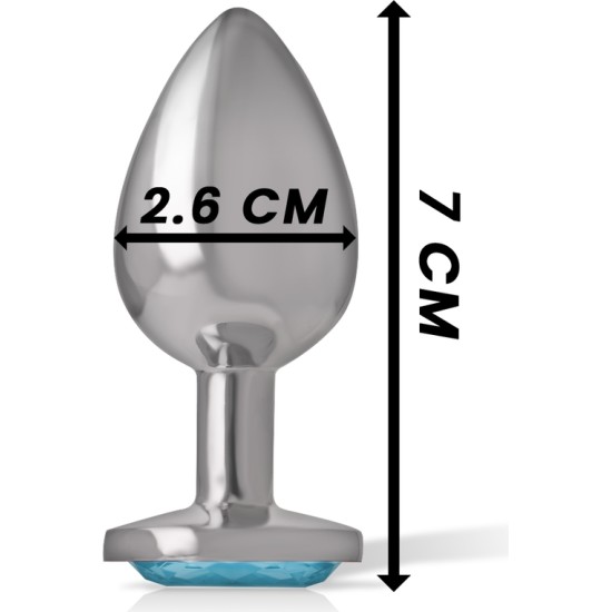 Intense Anal Toys INTENSE - ALUMINUM METAL ANAL PLUG BLUE HEART SIZE S