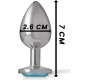 Intense Anal Toys INTENSE - ALUMINUM METAL ANAL PLUG BLUE HEART SIZE S