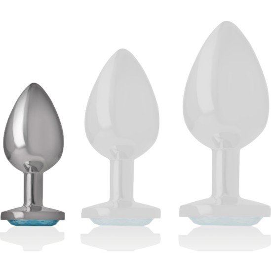 Intense Anal Toys INTENSE - ALUMINUM METAL ANAL PLUG BLUE HEART SIZE S