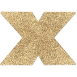 Bijoux Flash Collection BIJOUX - INDISCRETS FLASH CROSS GOLD NIPPLE COVERS