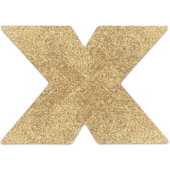 Bijoux Flash Collection BIJOUX - INDISCRETS FLASH CROSS GOLD NIPPLE COVERS