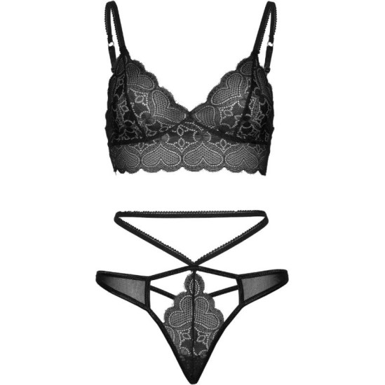 Leg Avenue Sets LEG AVENUE - 2 PIECES SET STRAPPY CUT G STRING S/M