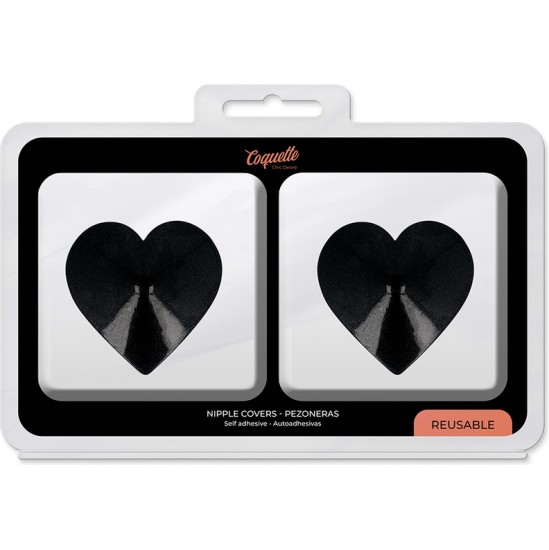 Coquette Accessories COQUETTE CHIC DESIRE - NIPPLE COVERS BLACK HEARTS