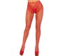 Leg Avenue Hosiery LEG AVENUE - CROTCHLESS FISHNET STOCKINGS RED