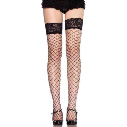 Leg Avenue Hosiery LEG AVENUE - FISHNET & BLACK LACE STOCKINGS