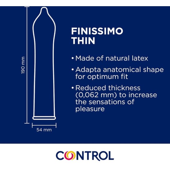 Control Condoms CONTROL - FINISSIMO SENSO CONDOMS 144 UNITS