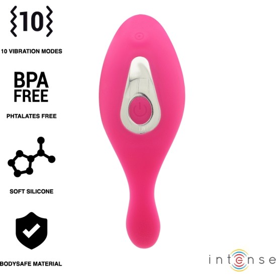 INTENSE - Biksīšu vibrators ar pulti rozā