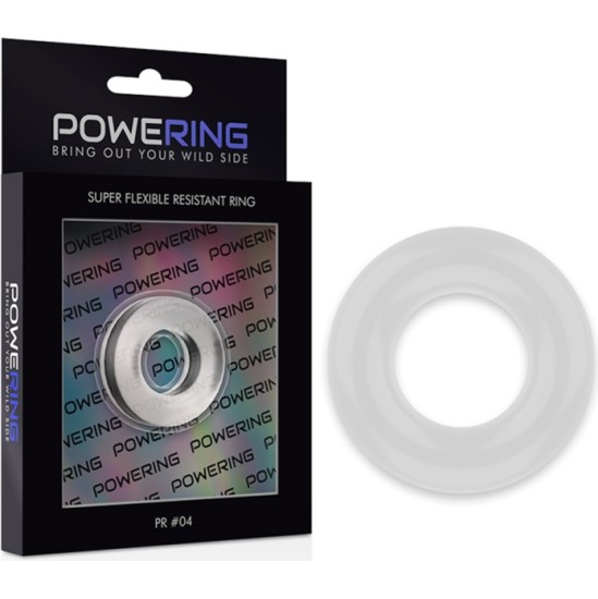 Powering SUPER FLEXIBLE AND RESISTANT PENIS RING 3.8CM PR04 caurspīdīgs