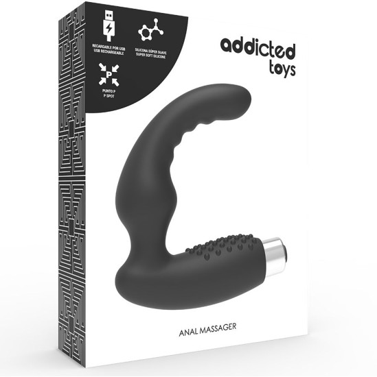 Addicted Toys PROSTATIC VIBRATOR RECHARGEABLE MODEL 2 - BLACK