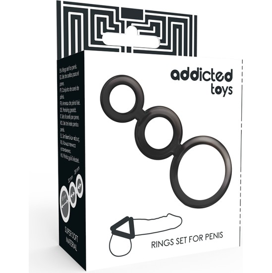 Addicted Toys Dzimumlocekļa gredzenu komplekts