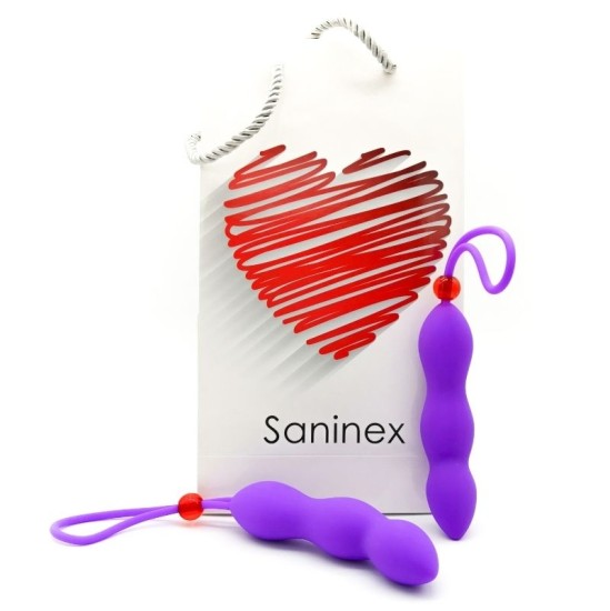 Saninex Sextoys Anālais spraudnis ar dzimumlocekļa gredzenu lillā