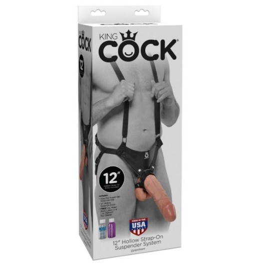 King Cock 30,5 CM Strap-on ar dobu dildo