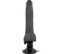 Basecock Reālistisks vibrators ar pulti melns 18,5 CM