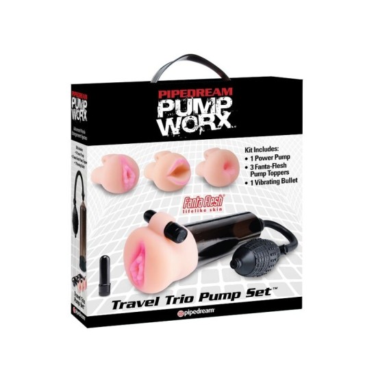 Pump Worx TRAVEL TRIO SIURBLIŲ KOMPLEKTAS